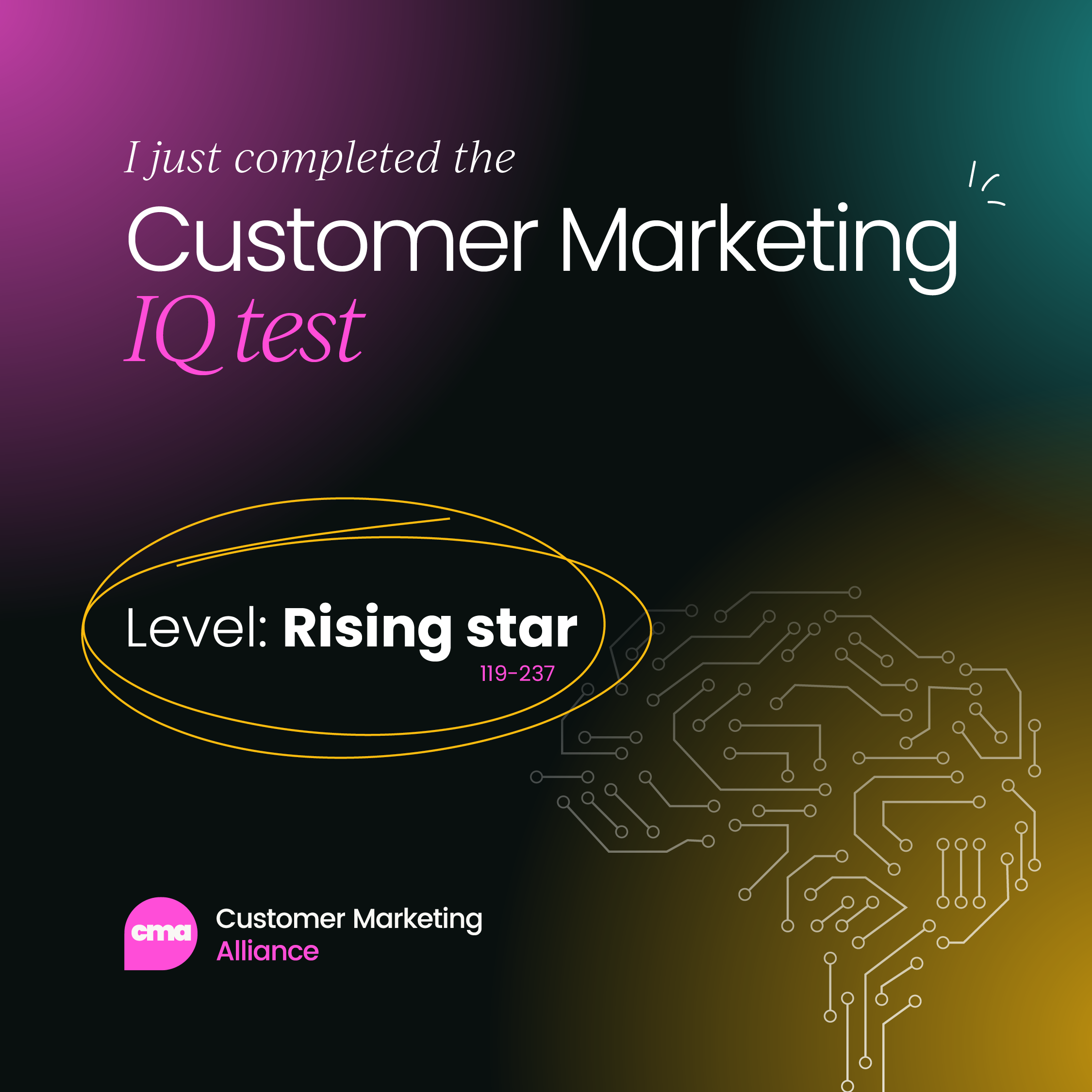 CMA IQ Test Rising Star