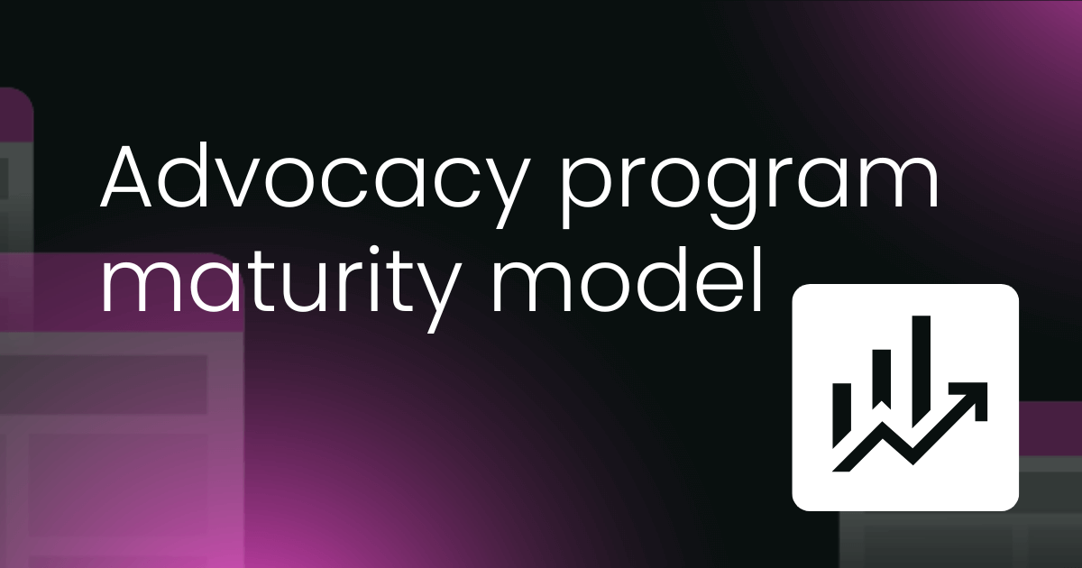 Advocacy program maturity model